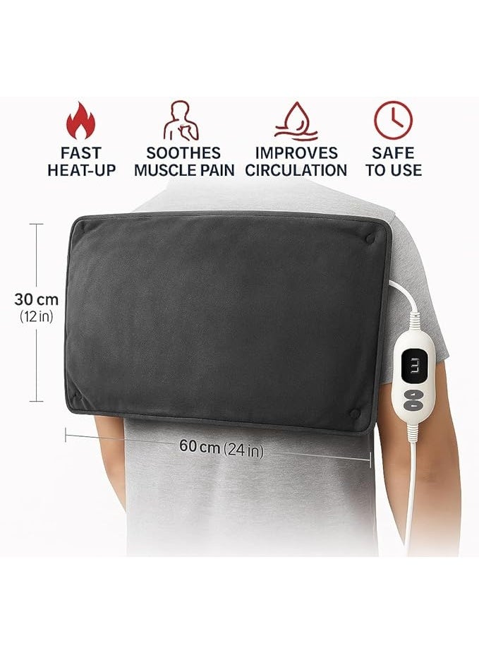 وسادة حرارية لتخفيف الآلام وتغطية واسعة للظهر والركبة والساقين - ملمس ناعم ومريح - Image 2